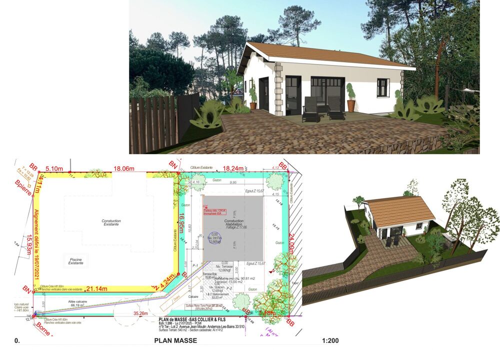 Maison neuve 3 chambres au calme
