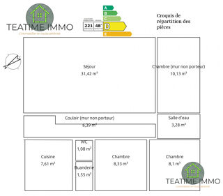  Appartement � vendre 4 pi�ces 86 m�