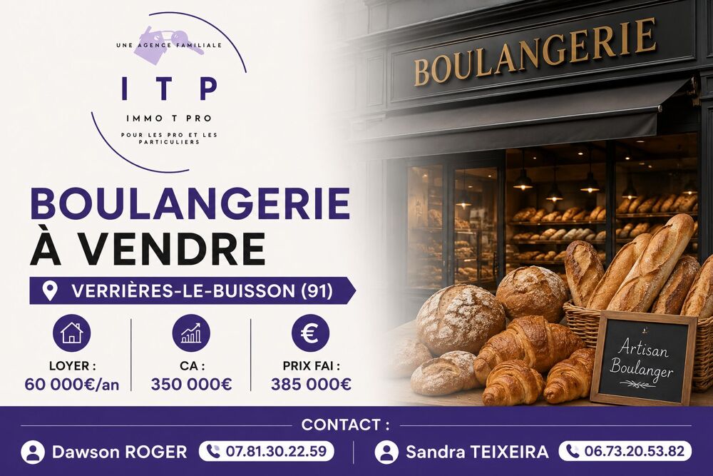   SUPERBE BOULANGERIE PROCHE DE VERRIÈRES-LE-BUISSON (91) 