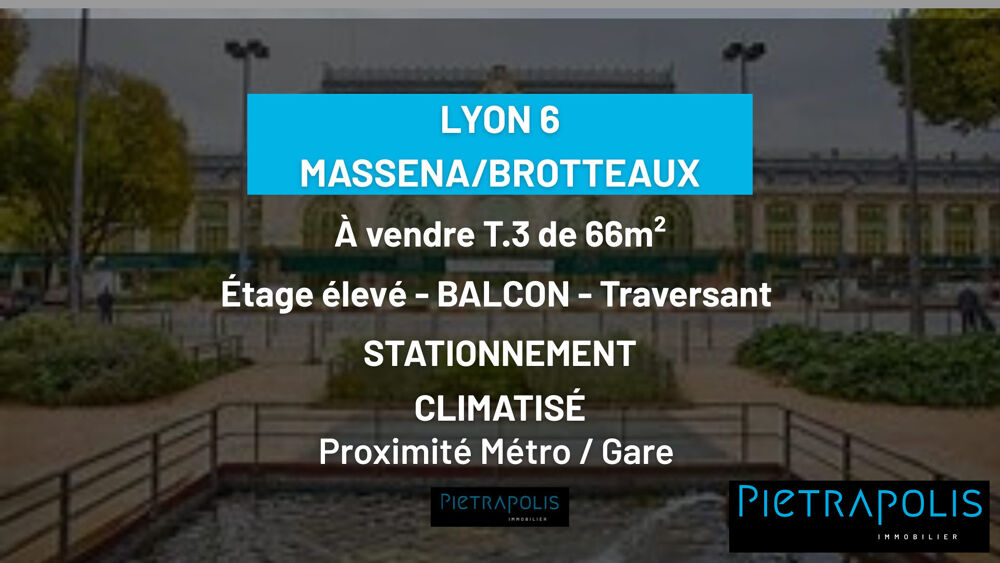 Vente Appartement Joli T3 lumineux avec balcon plein sud – Entre Brotteaux et Pa Lyon 6