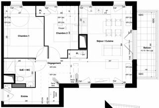  Appartement � vendre 3 pi�ces 59 m�