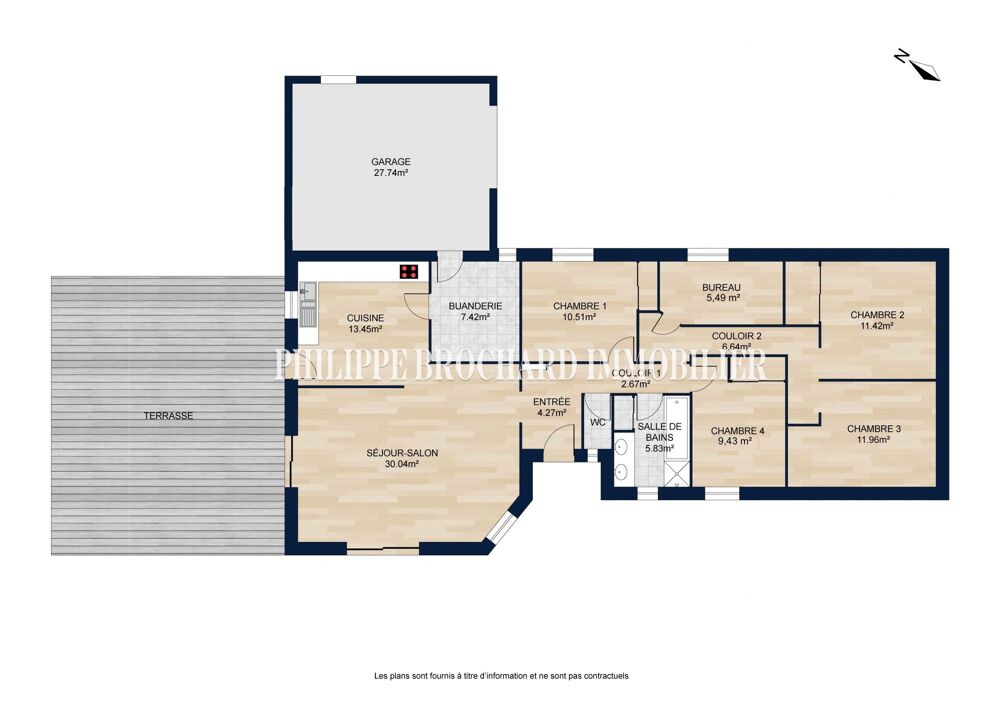 Plain pied 4 chambres beau terrain !
