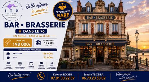 BEAU RESTAURANT DANS UNE VILLE PROCHE DE LA SEINE (76) 198000 76530 La bouille