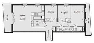  Appartement  louer 4 pices 80 m