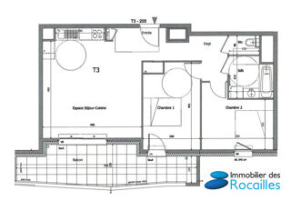  Appartement à louer 3 pièces 62 m²