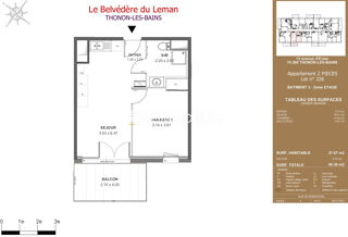  Appartement à louer 2 pièces 38 m²
