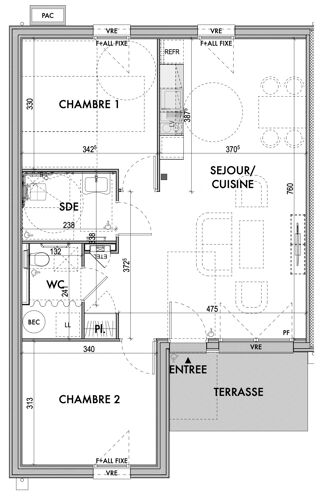  Maison  vendre 3 pices 64 m