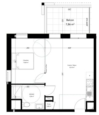  Appartement à vendre 2 pièces 39 m²