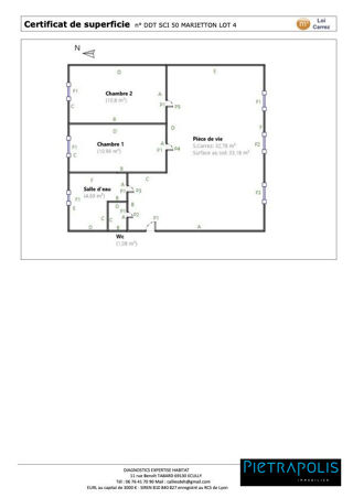  Appartement  vendre 3 pices 60 m