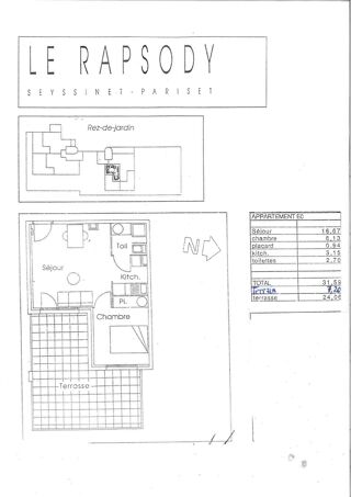  Appartement à vendre 2 pièces 32 m²