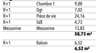  Appartement � vendre 3 pi�ces 59 m�