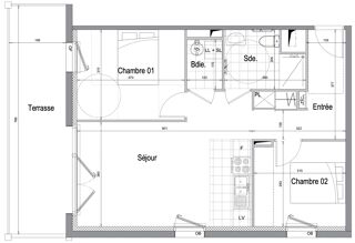  Appartement  vendre 3 pices 60 m