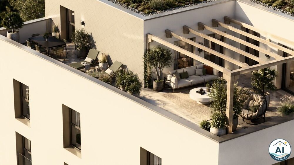 Superbe T4 dernier étage 51m2 terrasse