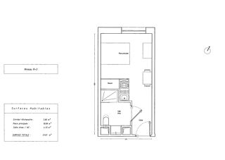  Appartement � vendre 1 pi�ce 21 m�