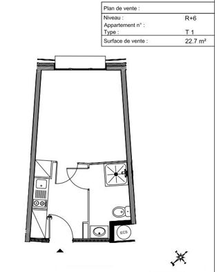 Appartement � vendre 1 pi�ce 23 m�