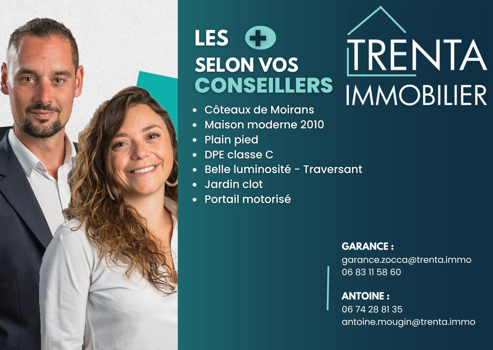 Vente Maison Maison de plain pied de 105m² Moirans