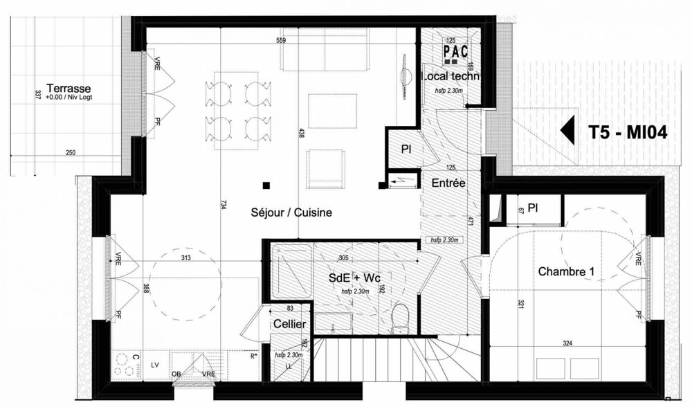 Spacieuse Maison T5 / jardins 220mZ