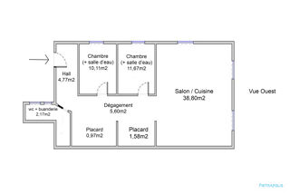  Appartement � vendre 3 pi�ces 75 m�