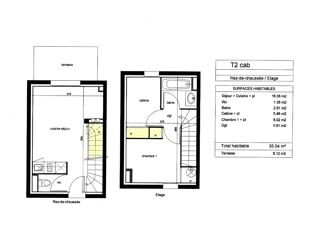  Appartement à vendre 2 pièces 35 m²