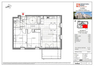  Appartement � vendre 3 pi�ces 61 m�