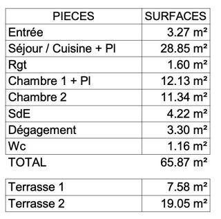  Appartement à vendre 3 pièces 66 m²