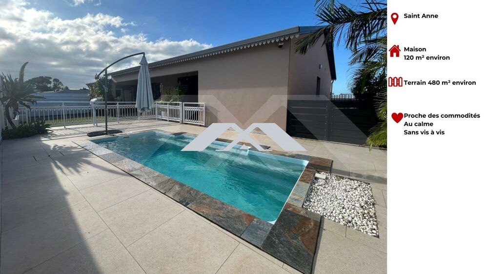 Coup de coeur Sainte-Anne Maison récente avec piscine et jardin