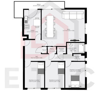 Appartement à vendre 5 pièces 82 m²