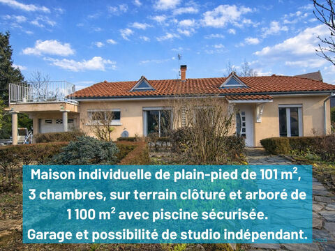   Maison indivisuelle plain-pied 3 chambre 1100 m� avec piscine e Maison - 4 pi�ce(s) - 101 m�