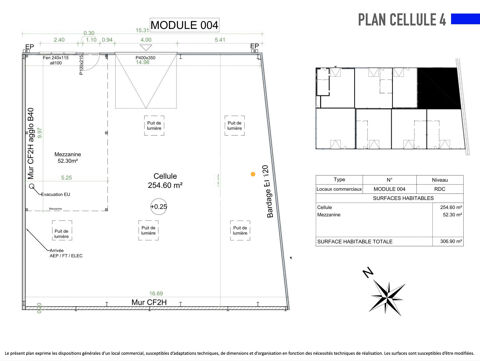   Pont Saint Martin - À vendre local activité neuf 307 m² 
