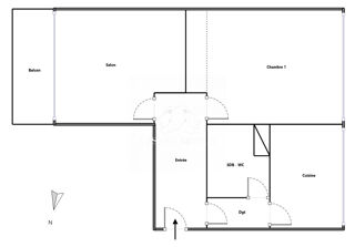  Appartement  vendre 2 pices 53 m