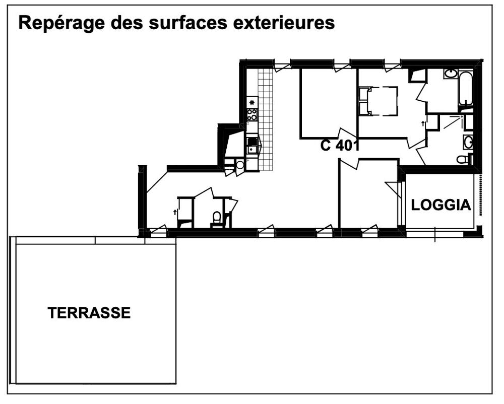 Magnifique T4 dernier étage / terrasses 60m2 / expo sud ouest