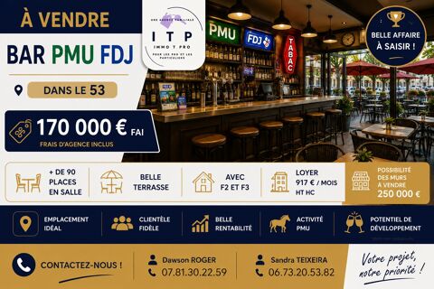 BEAU BAR PMU FDJ DANS LA REGION DE MAYENNE (53) 165000 53000 Laval