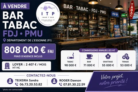 BEAU BAR TABAC FDJ PMU DANS UNE BELLE VILLE DE L'ESSONNE (91) 808000 91300 Massy