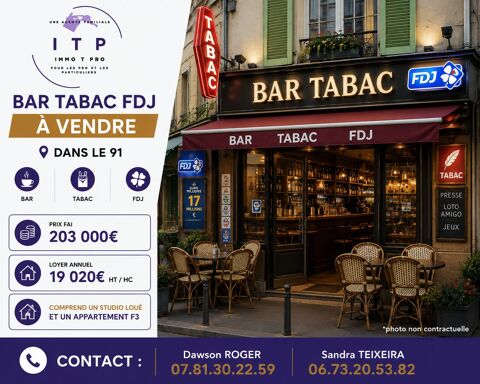 BEAU BAR TABAC FDJ DANS LA PERIPHERIE D'ARPAJON (91) 203000 91290 Arpajon