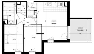  Appartement � vendre 3 pi�ces 58 m�