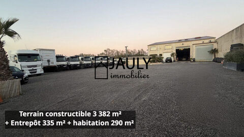 TERRAIN 3 382 m&sup2; Const. + Entrepot + logement F8 1500000 77100 Meaux