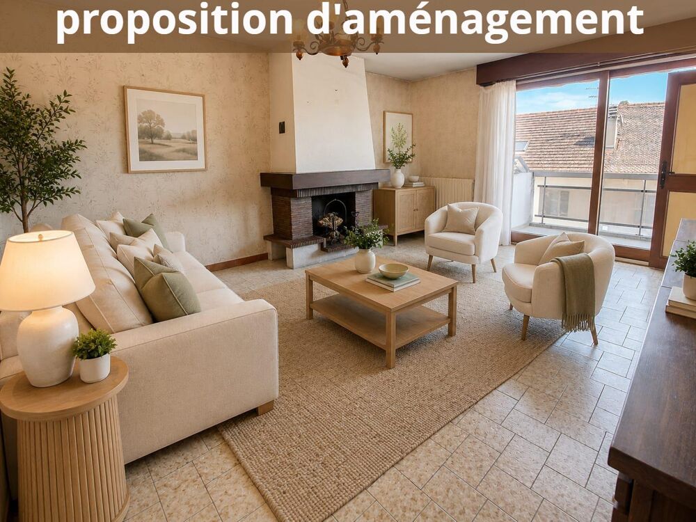 REIGNIER CENTRE  Grand appartement T6 en duplex de 128.18 m²