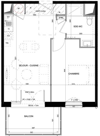  Appartement � vendre 2 pi�ces 43 m�