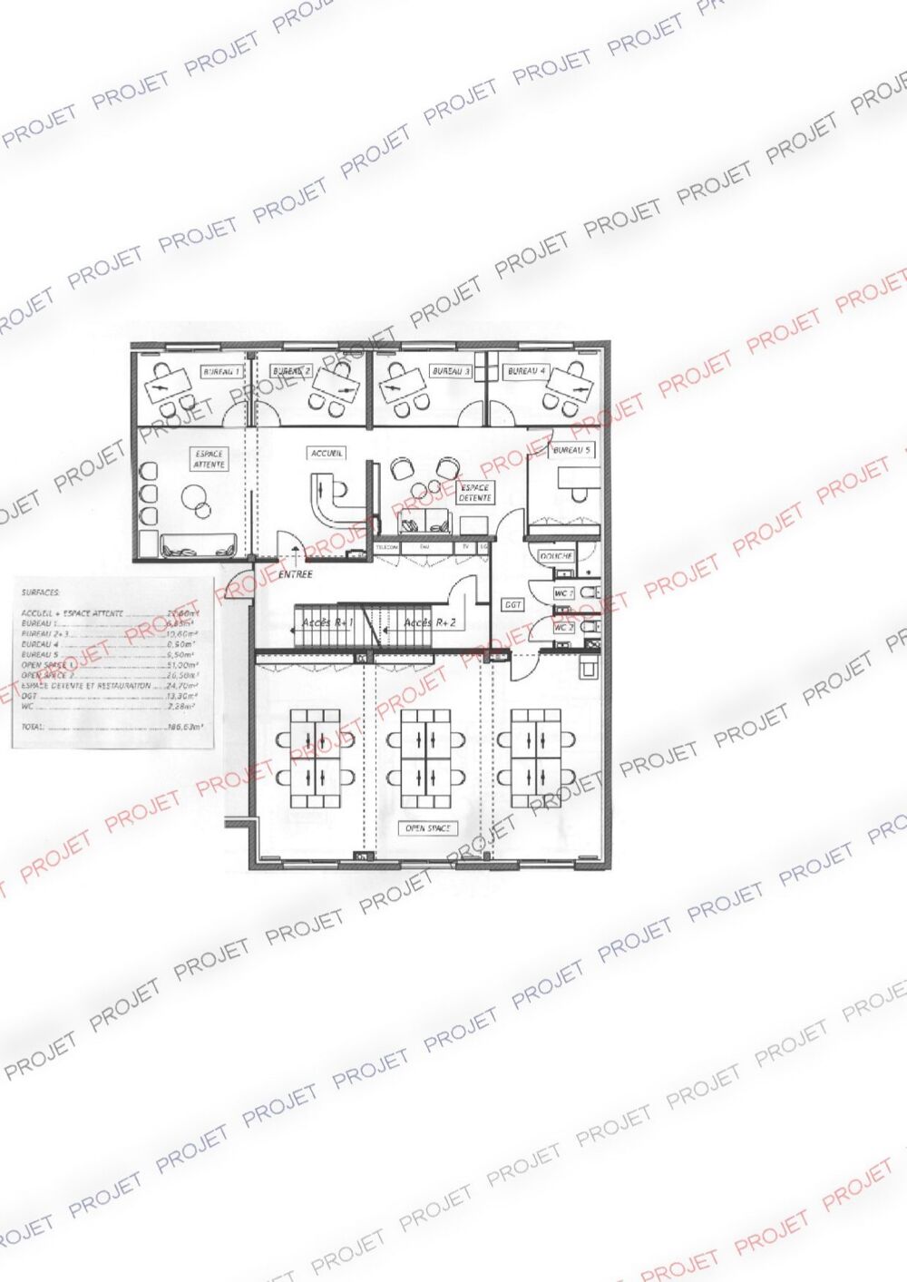   À LOUER – BUREAUX 185 m² – VANNES / ARRADON Arradon
