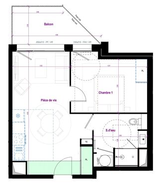  Appartement à vendre 2 pièces 42 m²