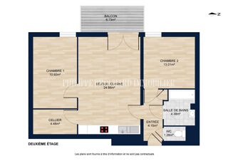  Appartement � vendre 3 pi�ces 63 m�