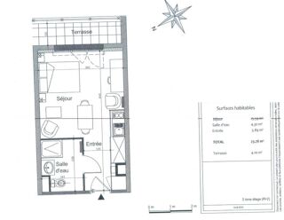  Appartement � vendre 1 pi�ce 24 m�