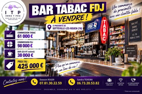 BEAU BAR TABAC FDJ DANS LA PERIPHERIE DE ROUEN (76) 425000 76300 Sotteville-lès-rouen