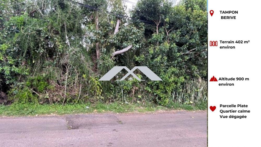   Terrain 402 m² Bérive - Tampon 