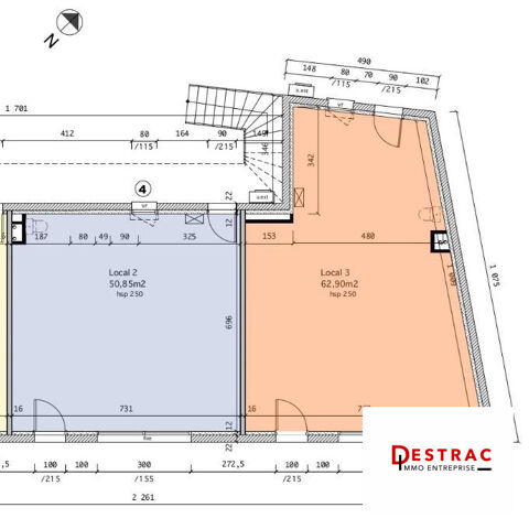 Local commercial de 64 m² à la location sur Léognan 2600 33850 Lognan