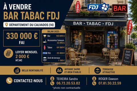 BEAU BAR TABAC FDJ DANS UNE VILLE SUR LA C&Ocirc;TE NORMANDE (14) 330000 14600 Honfleur