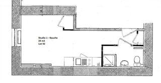  Appartement à louer 1 pièce 23 m²
