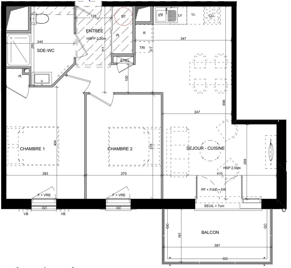 Vente Appartement T3 dernier étage double parking Fouras