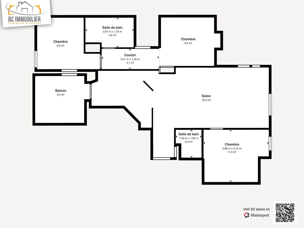Appartement T4 ferney proche frontière et Lycée