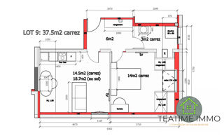  Appartement à vendre 2 pièces 38 m²